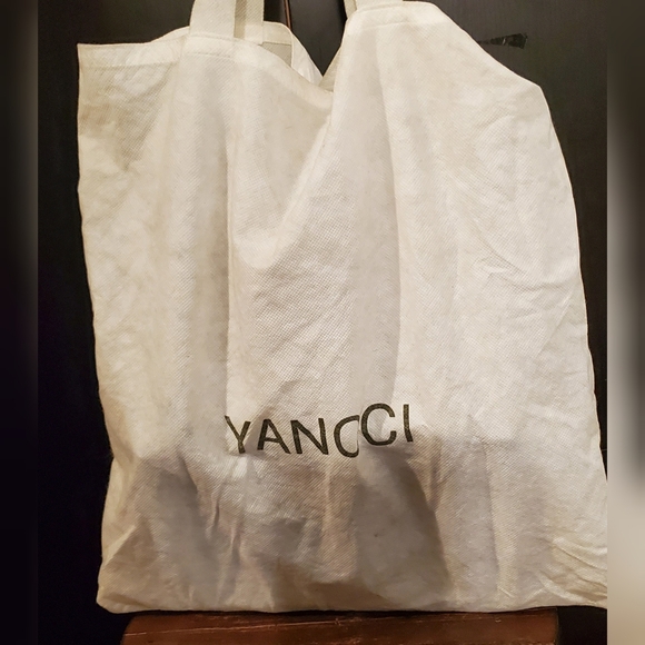 Yancci Olive Embossed Leather and Fur Bermuda Bag - Picture 8 of 8